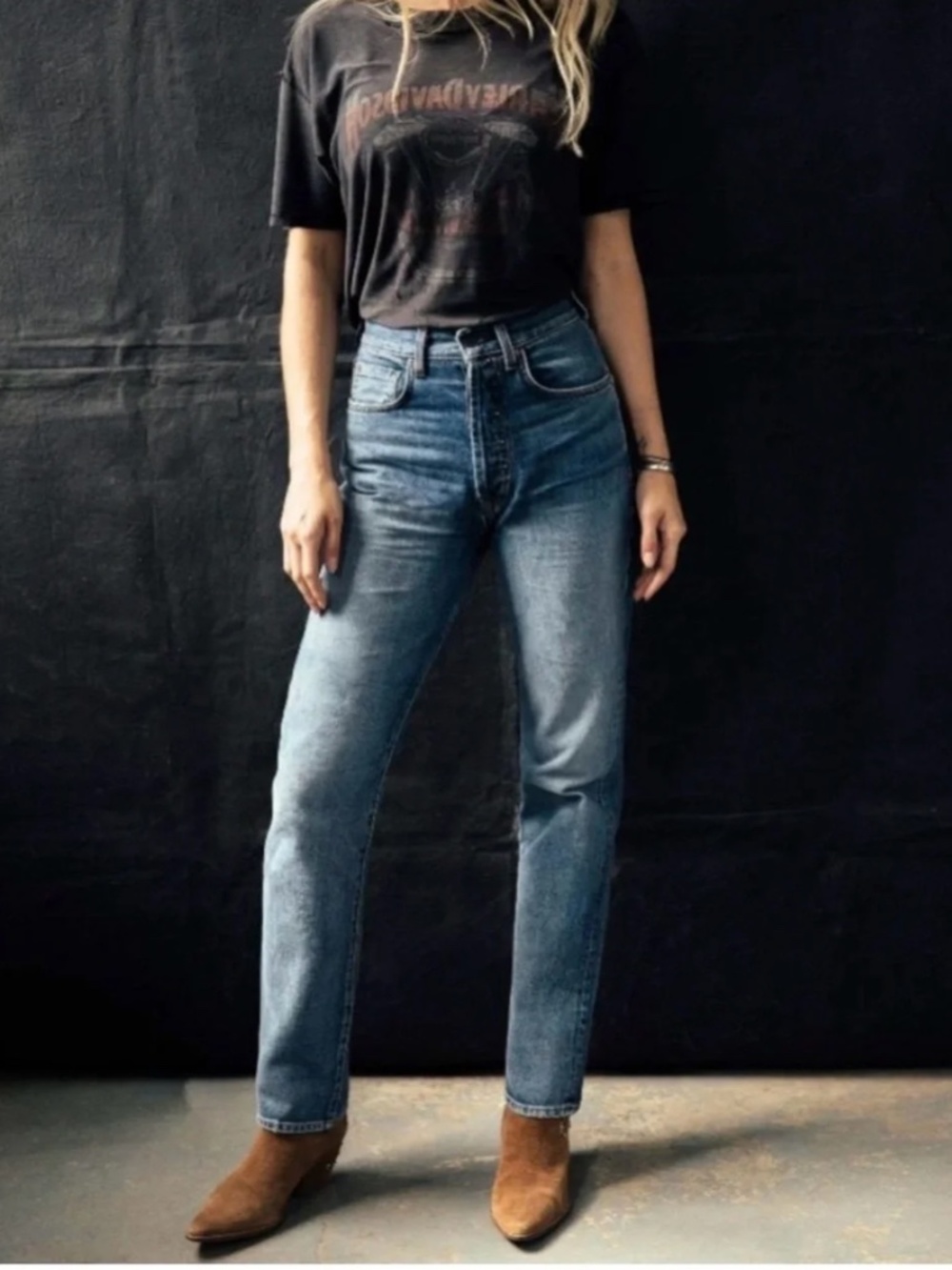 Imogene and Willie Harper Classic High-Rise Tapered Straight Leg Jeans Size 29